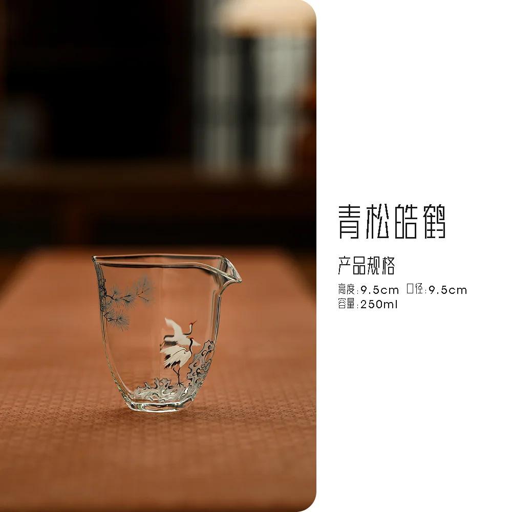 

250ML Heat-resistan Hexagonal Glass Tea Pitcher Divide Tea Cha Hai Dispenser Justice Cup Dahongpao Fair Mug Tea Items Supplies