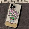 Green Plant Potted Pig Transparent Phone Case for Apple iPhone 13/14/15/16/17 Pro/Pro Max - Soft Shell