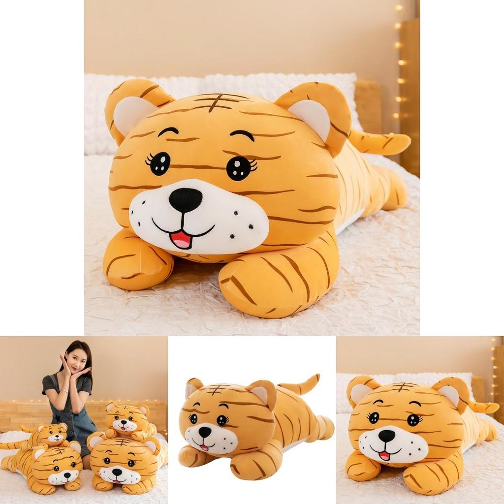 Cute And Fluffy Cartoon Tiger Plush Toy With Soft Filling Perfect For Child's Playtime
