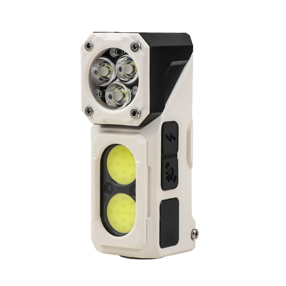 Mini USB Rechargeable LED Flashlight Portable Tail magnet flashlight Super Bright Camping Lantern Side COB emergency light