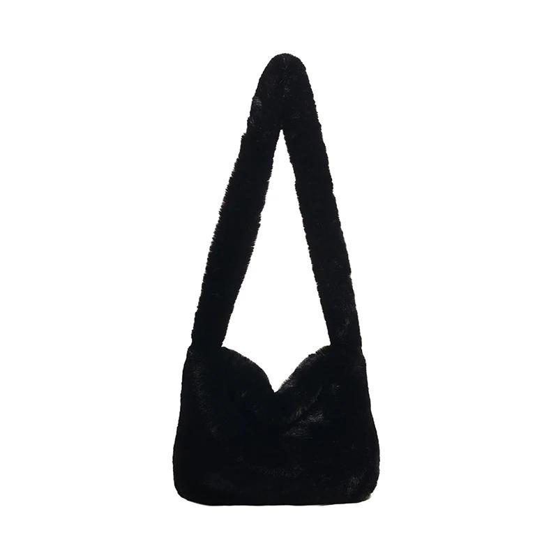 

Осенне-зимняя сумка через плечо, новая женская плюшевая вместительная универсальная дорожная сумка через плечо