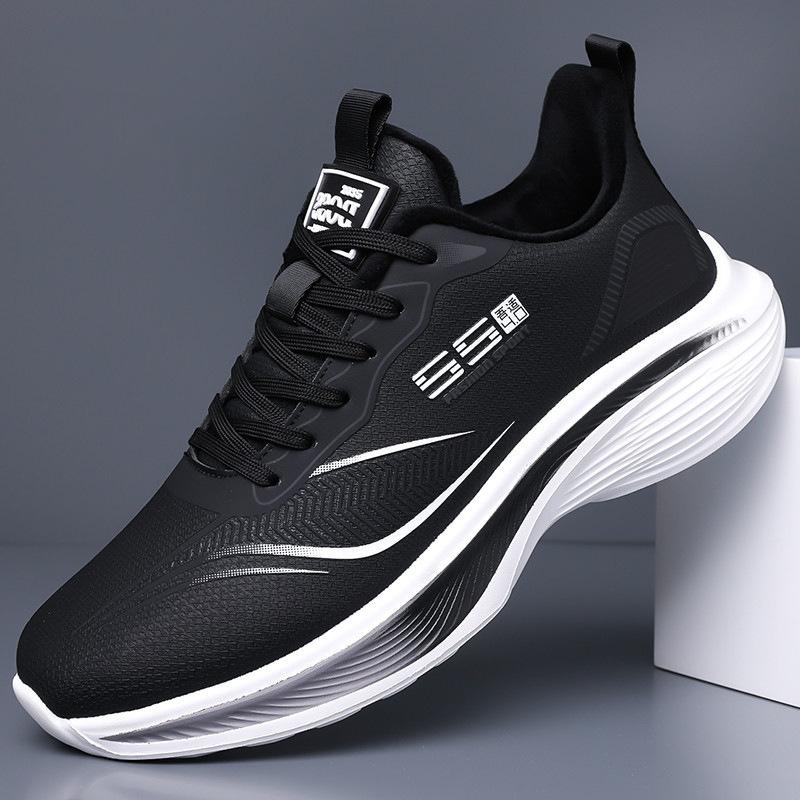 Shoes autumn and winter men's shoes casual breathable waterproof wear-resistant lightweight leather surface winter fashion running sports shoes