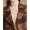 Women's Elegant Plaid Short Wool Blend Coat