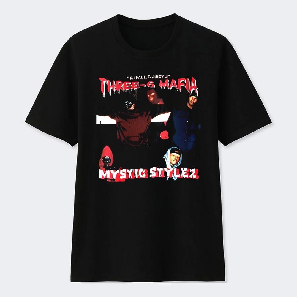 

New Rare Three 6 Mafia Mystic Stylez Album Cotton Black S4XL Shirt C22 Unisex T-Shirt XXXL