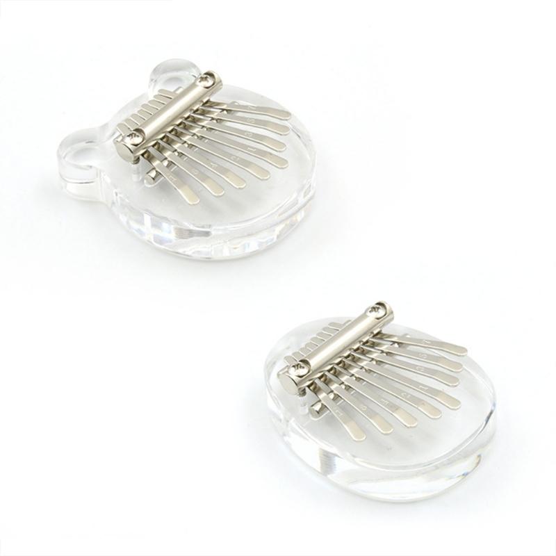 Mini Finger Piano Music Gifts for Kids Adults Beginners, 8 Keys Thumb Piano Acrylic Mini Thumb Piano