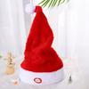 Electric Christmas Hat Plush Singing Dancing Santa Hat Funny Light Up Swing Velvet Hat