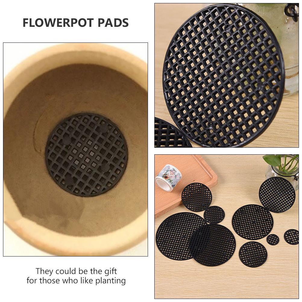 1Set Pot Mesh Pads Plastic Flowerpot Hole Grid Mats Improve Root Airflow Prevent Soil Loss Reusable Eco Friendly