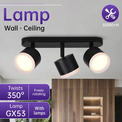 GX53 Led Ceiling Lamp 220V 3 Color Spot Lamps DownLight Replaceable Bulb Ceiling Spotlight for Living Room Kitchen Corridor