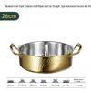 ZISIZ Gold 304 Stainless Steel Divided Hotpot