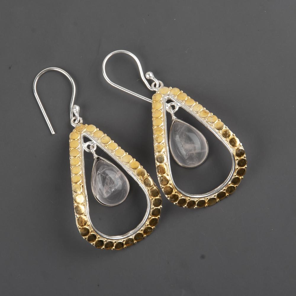 Rose Quartz  Jewelry, 925 Solid Sterling Silver Earrings Handmade Gemstone Jewelry, Gifts For Wife Brand New Earrings