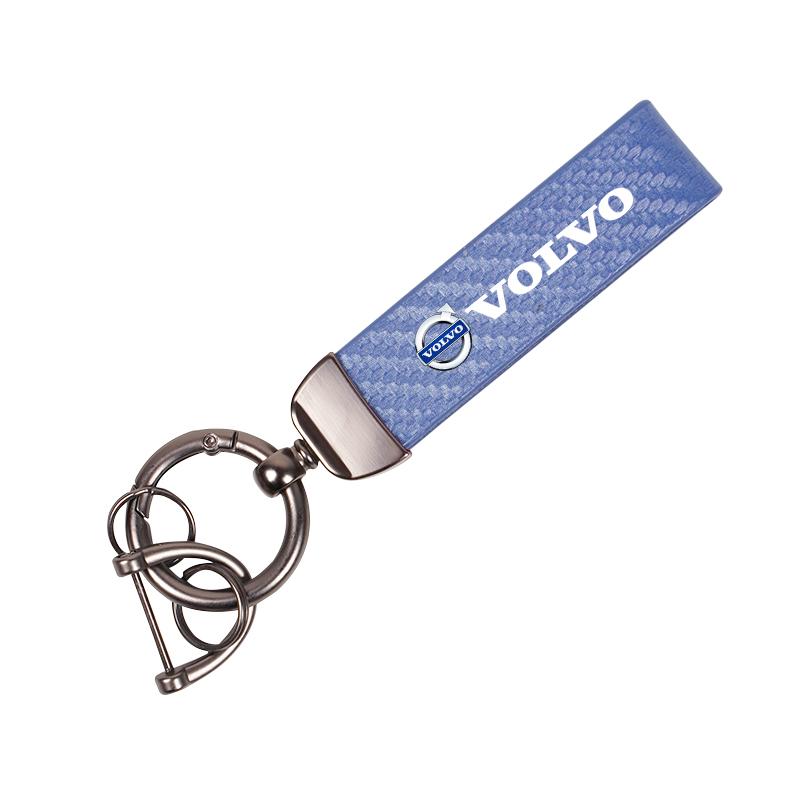 Fantastic Skin Feel Leather Metal Keychain Accessories For Volvo XC90 V90 V60 XC60 V40 S80 S60 S90 C40 XC40 V70 XC70 C30 C70