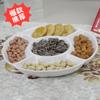 Melamine A5 Round Platter with Five Compartments for Snacks and Fruits