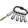 5pc Color Keychain Quick Change Connecting Rod 1/4 Hexagonal Handle Screwdriver Head Quick Release Sleeve Conversion Rod Set