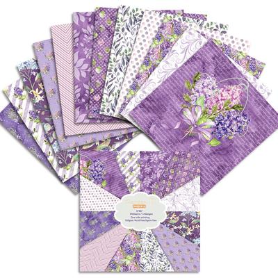 24 Sheets Purple Garden Craft Paper Pads Cutting Dies Art Background Origami Scrapbooking Card Making