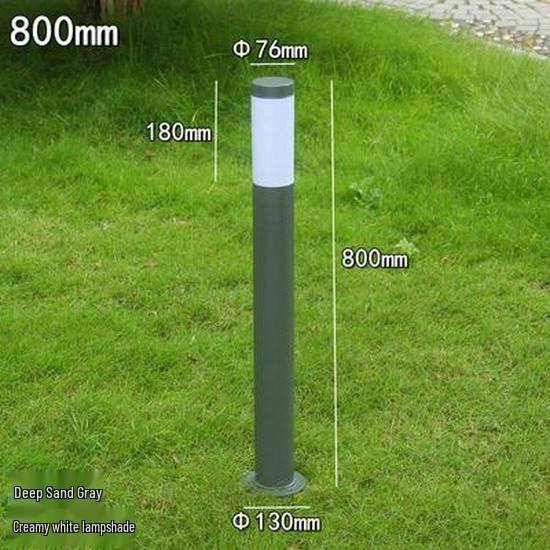 Stainless Steel LED Garden Lights - Waterproof Outdoor Cylindrical Ground Lights for Villas and Courtyards.
