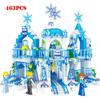 Princess Figures Snow Queen Ice Castle Model Blocks City Friends Bricks Toys