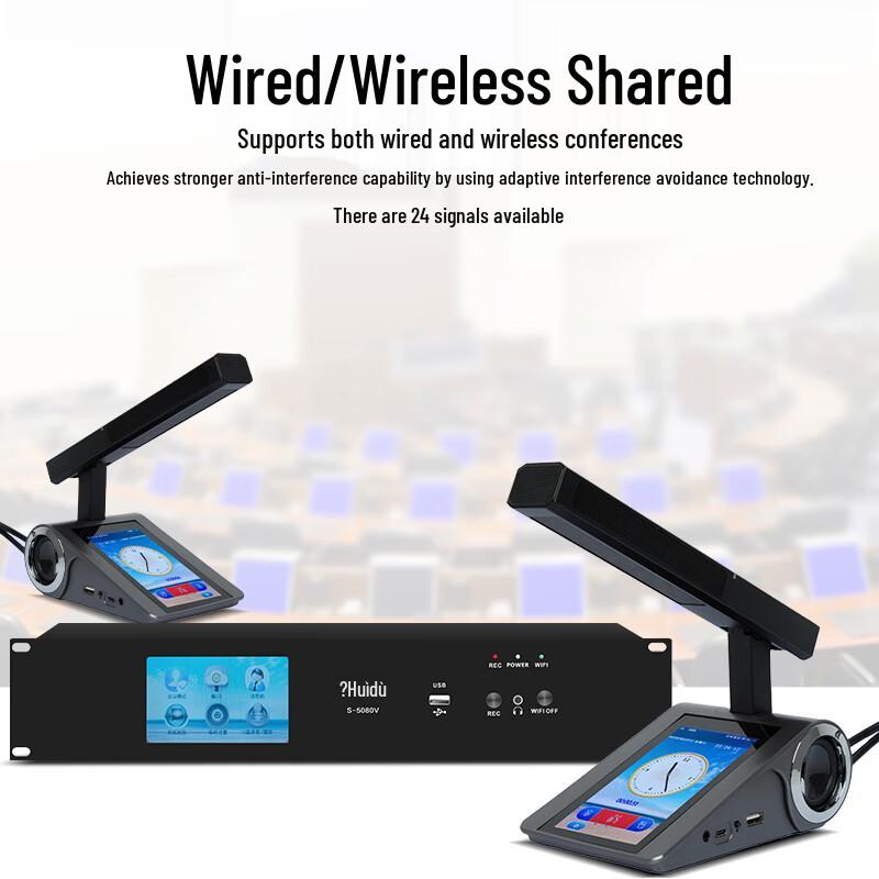 HuiDu S-308A 5G Wired/Wireless Conference Microphone (CN version)