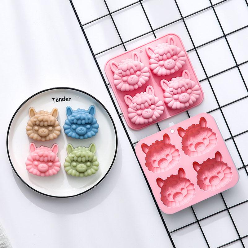 Alpaca Silicone Mold For Soap Making Supplies Llama Jelly Candy Chocolate Ice Cube Tray Cartoon Animal Cookies Cake Decorating