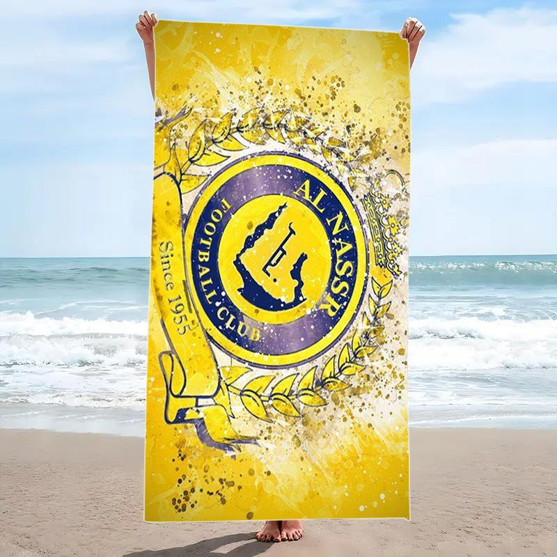 Al-Nassr Print Beach Towel, Large Soft Quick Dry Towel for Beach Camping Swimming
