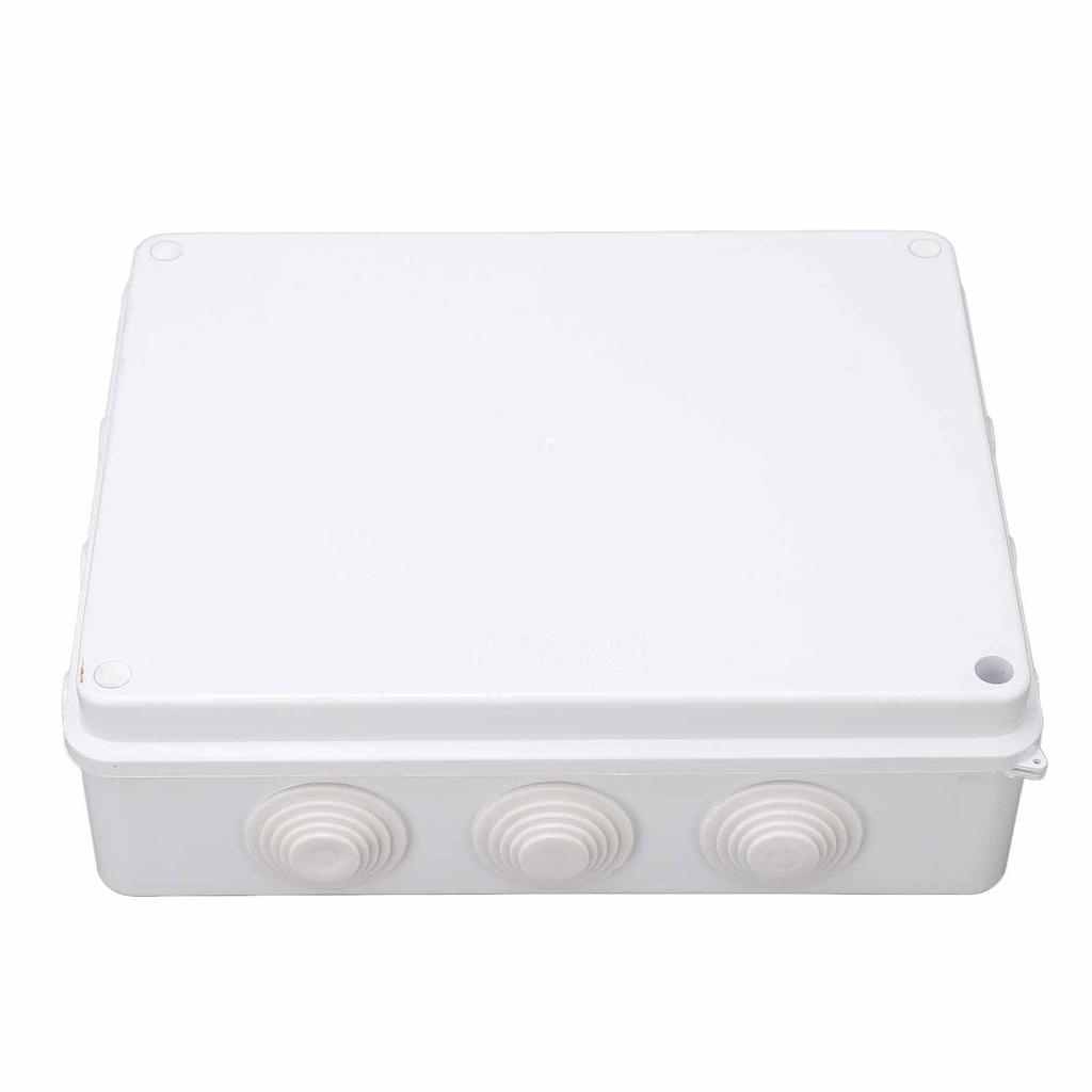 Elektrischer Anschlusskasten ABS 255x200x80mm IP65 Wasserdichtes Kunststoffgehäuse mit Gummistopfen