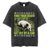 Ich will einen perfekten Körper Ich will eine perfekte Seele T-Shirt Lustige Capybara im japanischen Stil Vintage-gewaschenes T-Shirt Herren Oversized T-Shirts Oberteile