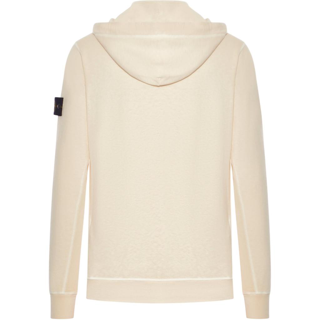 Stone Island Solid Color Hooded Zip Sweater Unisex sweater Ivory K1S156100021S0060V0193