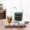Portable Ice Jade Ceramic Kung Fu Travel Tea Set