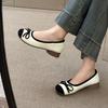 French thick heel gentle fairy single shoes women's shoes 2025 new summer evening wind ladyshoes temperament Doudou shoes