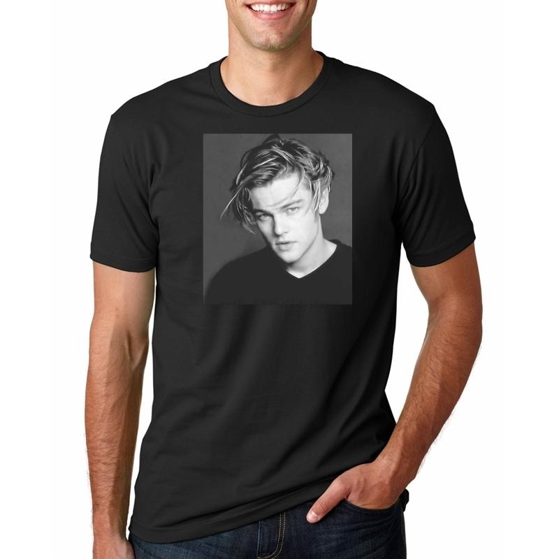 Nuovo arrivo Unisex Stile Estivo moda Maglietta Leonardo DiCaprio Tee Maglietta Casual