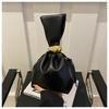 Retro Pleated Women's Bucket Bag: Large Capacity, Fashionable, Aesthetic, Unique Design