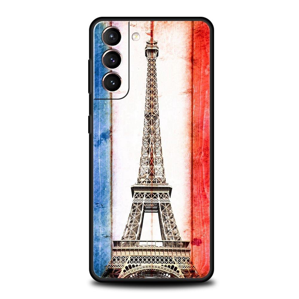 Custodia per Telefono Calcio Bandiera Francia Parigi Per Samsung Galaxy S24 S23 S22 5G S20 Ultra S21 FE S10 S9 Plus S10E S8 Lite 20 Cover Morbida