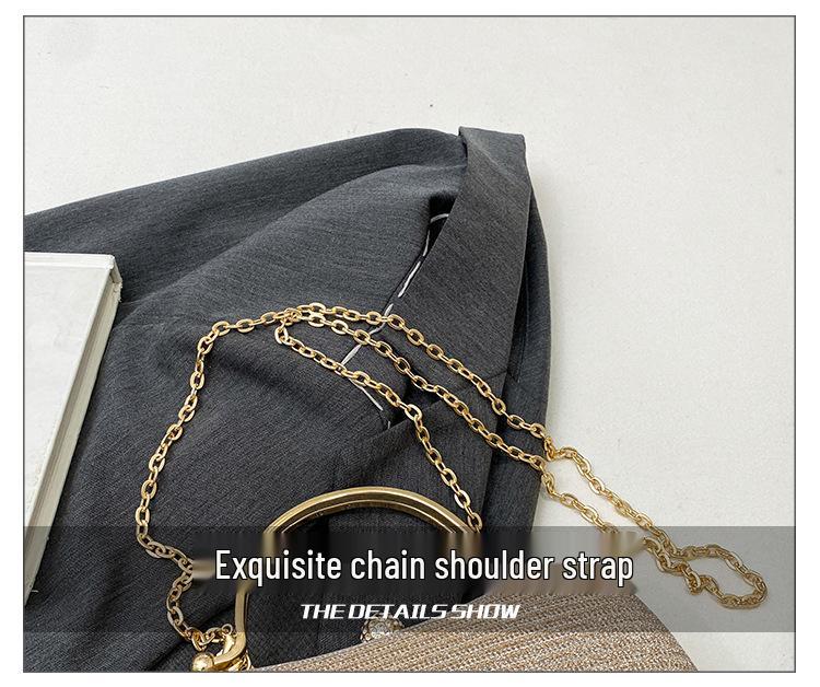 Bolsa de Ombro Transversal de Festa da Moda 2025 com Design de Corrente