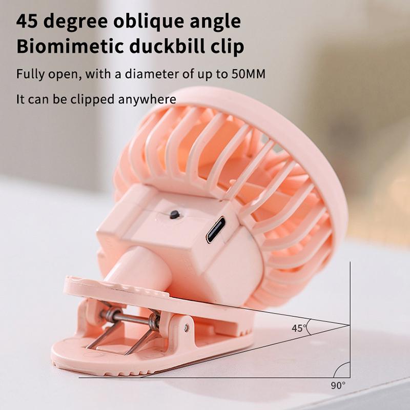 Portable Mini Hand Clip Fan Usb Rechargeable Solar Powered Fan For Travel Outdoor Hiking Camping Clip On Air Cooling Small Fan