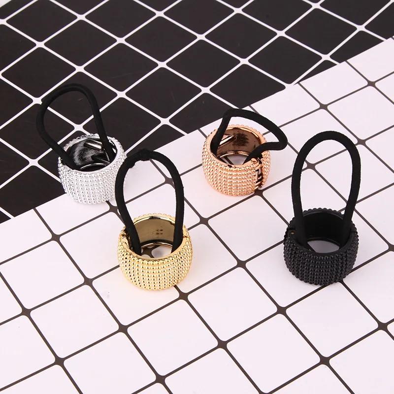 Fermacoda Semplice Fibbia Clip Alta Elasticità Corda per Capelli Moda Semplice Anelli Rotondi per Capelli Copricapo Accessori per Capelli