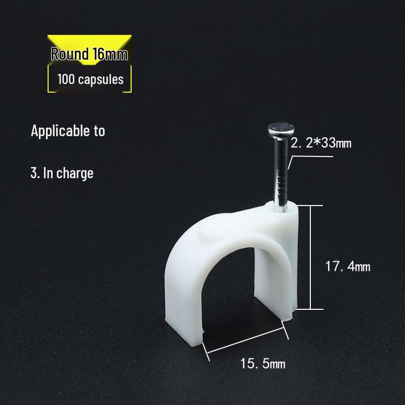 Steel & Plastic Nail Clips for Wires & Network Cables