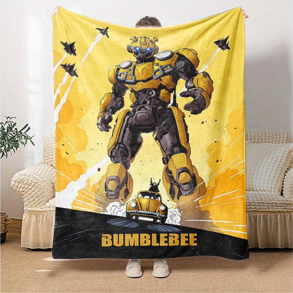 1pc Bumblebee1 Blanket, Gift, for Men and Women, Soft Blanket, Good for Sofa Bed Couch Travel, Lightweight Flannel Blanket