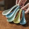 High-Value Household Spoon, Ceramic Rice Spoon, Personal Spoon, Small Dessert Spoon, Tableware Spoon, Coffee Spoon
