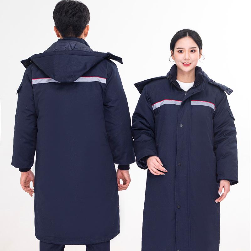 Anti-static Cold-resistant Winter Cotton Workwear Coat with Removable Embroidered Petroleum Print