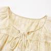 Women's Tie-Dye Jacquard Puff Sleeve Blouse