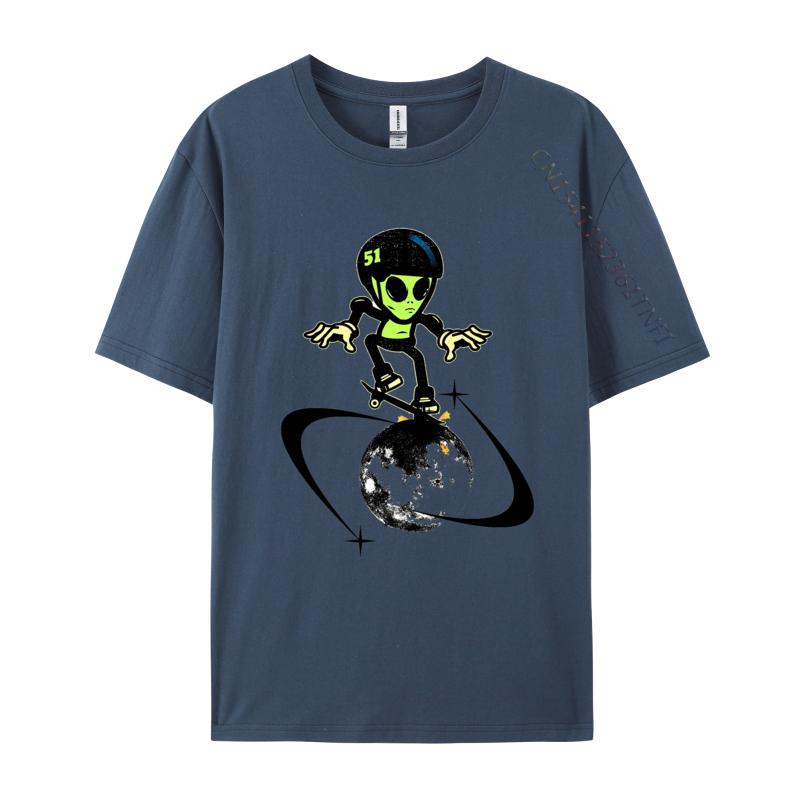Moon Rider Alien TShirt Cotton Skateboard T Shirt For Unisex New Unique Tops Shirts Cute Sports T Shirt Unisex