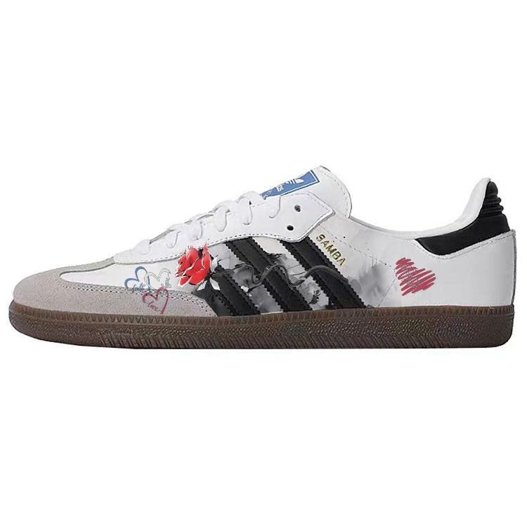 

Adidas Originals SAMBA OG Heartbeat Lover, Rose Heart Coverage Cushioning Low top Skateboard Shoes Unisex White B75806(Team56-) 44