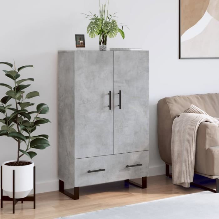 VidaXL Highboard Concrete Grey 69.5x31x115 Cm Engineered Wood 828264
