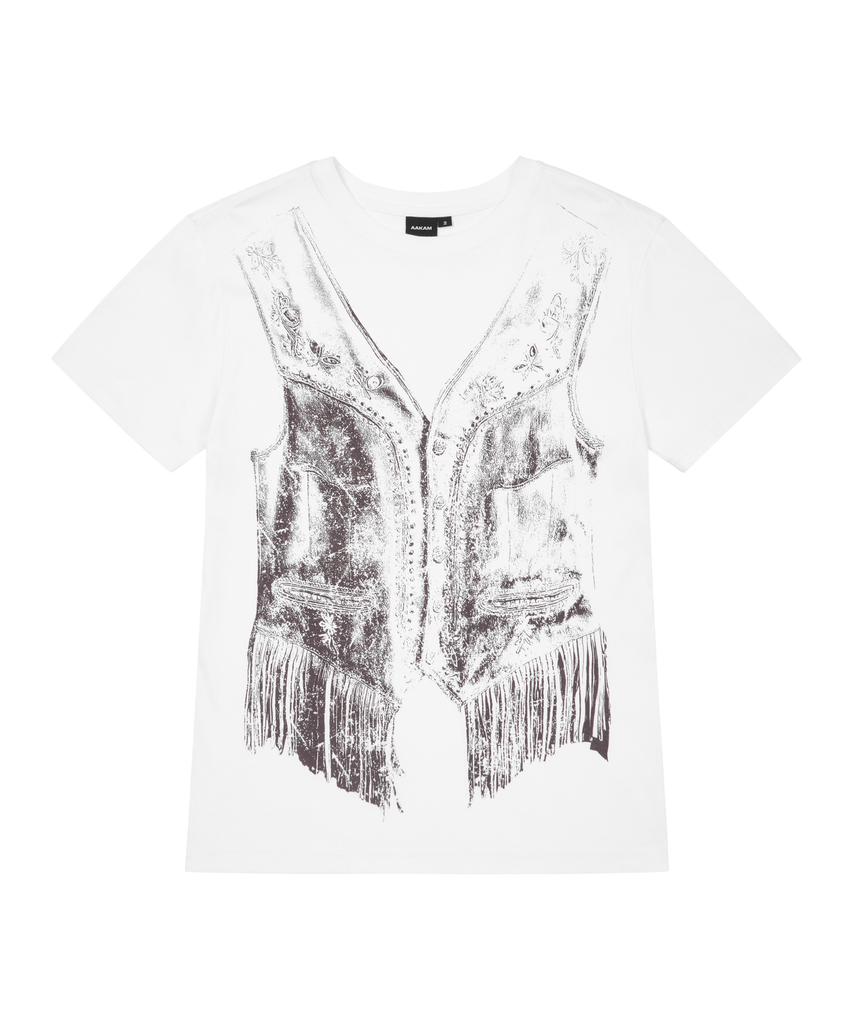 AAKAM Western Vest Half Top (White)