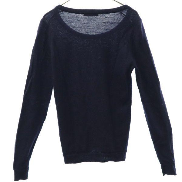 LACOSTE wool One-point patch pattern Long sleeve knit 34 sweater Women Used