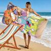 Oggy Soul Print Beach Towel, Large Soft Quick Dry Towel for Beach Camping Swimming