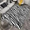 Black and White Zebra-Stripe Pattern Carpet for Home Decor and Modern Interiors Suitable for Use As an Anti-slip    for    Room and Bedroom Sofas
