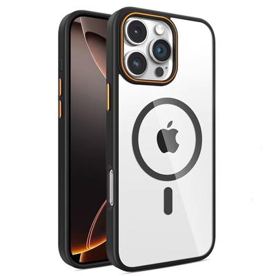Luxury Magnetic Wireless Charge For Magsafe Case for iPhone 16 15 14 13 12 11 Pro Max Shockproof Soft Bumper Transparent Cover