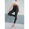 Women's Corset Zipper Detailed Black Matte Leather Leggings With Thermal Lycra Inside High Waist