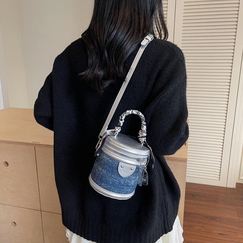 Premium bag women's summer new fashion messenger bag is now popular mini bucket bag