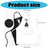 Couples Apron Set Lovely Pattern Adjustable Ties Resistant Kitchen Wear Wedding Anniversary Gift Set Apron with Gloves